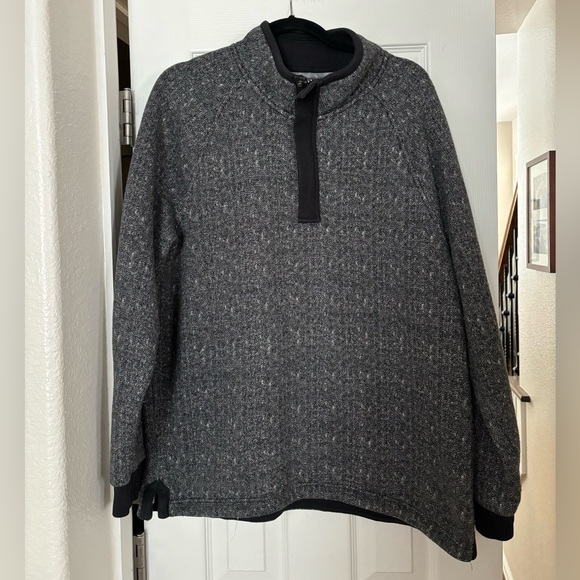 Carbon2Cobalt‎Men’s 1/4 Zip Sweater Pullover Black White Sz XL